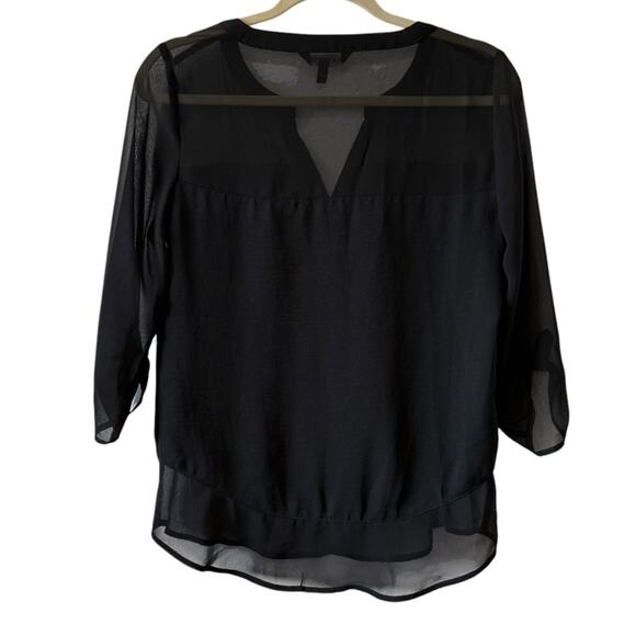 Express Sheer Black Chiffon Blouse - Size XS - Picture 3 of 5